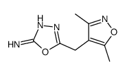 5-[(3,5-dimethyl-1,2-oxazol-4-yl)methyl]-1,3,4-oxadiazol-2-amine Structure