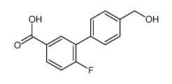 4-fluoro-3-[4-(hydroxymethyl)phenyl]benzoic acid Structure
