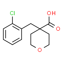 4-[(2-Chlorophenyl)methyl]oxane-4-carboxylic acid Structure