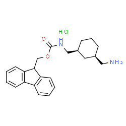 Fmoc-1,3-顺式二氨基甲基-环己烷盐酸盐结构式