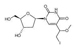 5-(1-methoxy-2-iodoethyl)-2'-deoxyuridine Structure