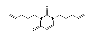 5-methyl-1,3-di(pent-4-en-1-yl)pyrimidine-2,4(1H,3H)-dione结构式