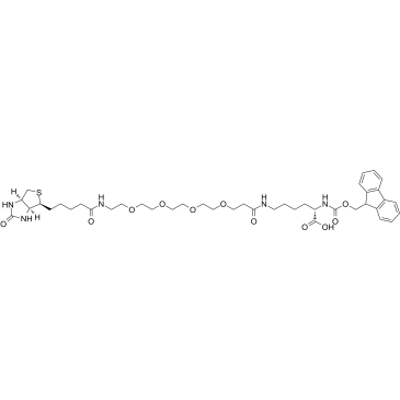 Fmoc-Lys (biotin-PEG4)-OH structure