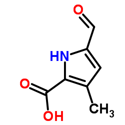 5-甲酰基-3-甲基-1H-吡咯-2-羧酸结构式