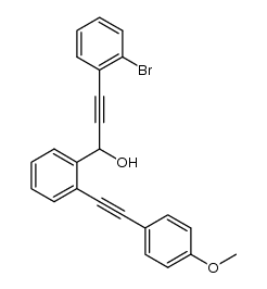3-(2-bromophenyl)-1-(2-((4-methoxyphenyl)ethynyl)phenyl)prop-2-yn-1-ol Structure