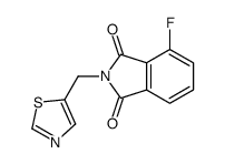 4-fluoro-2-(1,3-thiazol-5-ylmethyl)isoindole-1,3-dione结构式