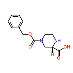 4-Phenylmethoxycarbonyl-2-piperazinecarboxylic acid hydrochloride Structure