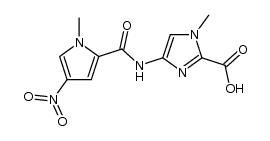 1-methyl-4-(1-methyl-4-nitropyrrole-2-carboxamido)imidazole-2-carboxylic acid Structure