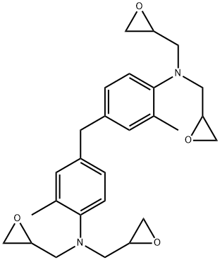 2-Oxiranemethanamine, N,N'-[methylenebis(2-methyl-4,1-phenylene)]bis[N-(2-oxiranylmethyl)- Structure