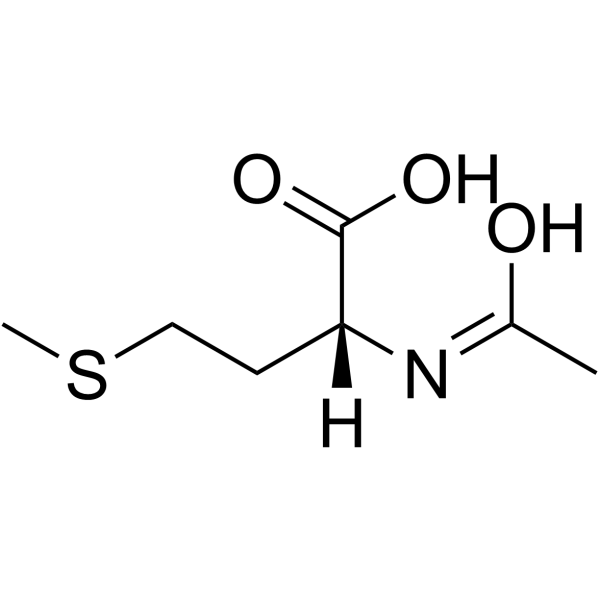 N-乙酰-D-蛋氨酸结构式