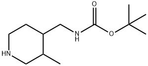 ((3-甲基哌啶-4-基)甲基)氨基甲酸叔丁酯结构式
