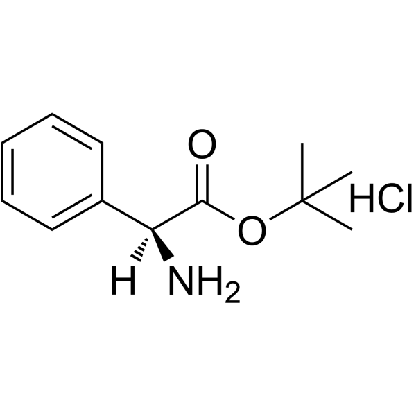L-苯甘氨酸叔丁酯盐酸盐结构式