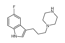5-氟-3-(3-(哌嗪-1-基)丙基)-1H-吲哚结构式