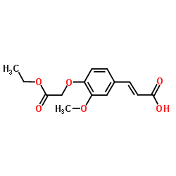 (2E)-3-[4-(2-Ethoxy-2-oxoethoxy)-3-methoxyphenyl]acrylic acid结构式