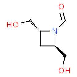 1-Azetidinecarboxaldehyde, 2,4-bis(hydroxymethyl)-, (2R-trans)- (9CI) Structure