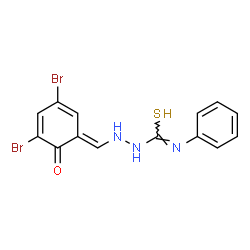 3,5-Dibromo-2-hydroxybenzaldehyde 4-phenyl thiosemicarbazone结构式