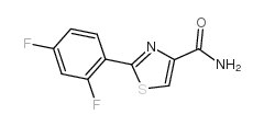 2-(2,4-二氟苯基)噻唑-4-羧酰胺结构式