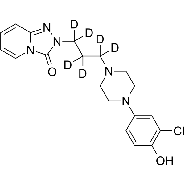 4’-Hydroxy Trazodone-d6 Structure