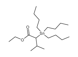 [1-Aethoxycarbonyl-2-methylpropyl-(1)]-tributylzinn结构式
