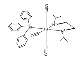 Re(SnPh3)(CO)3(N,N'-diisopropyl-1,4-diaza-1,3-butadiene) Structure