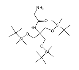 N-(tris(tert-butyldimethylsilyloxymethyl)methyl)-2-aminoacetamide结构式