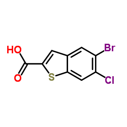 5-Bromo-6-chloro-1-benzothiophene-2-carboxylic acid Structure