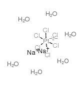 六氯代铂(IV)酸钠六水合物结构式