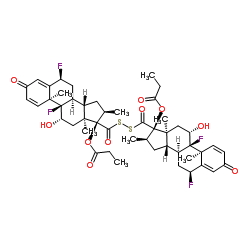 Desfluoromethyl Fluticasone Propionate Disulfide structure