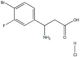 3-氨基-3-(4-溴-3-氟苯基)丙酸盐酸盐结构式