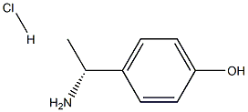 (R)-4-(1-氨基乙基)苯酚盐酸盐结构式