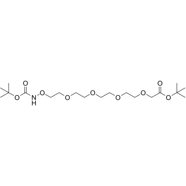 T-Boc-aminooxy-peg4-ch2co2-t-bu Structure