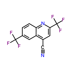 2,6-Bis(trifluoromethyl)quinoline-4-carbonitrile结构式