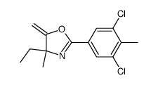 2-(3,5-dichloro-4-methylphenyl)-4-ethyl-4-methyl-5-methyleneoxazoline结构式