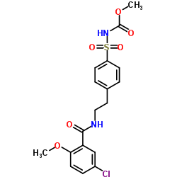 methyl N-[4-[2-[(5-chloro-2-methoxybenzoyl)amino]ethyl]phenyl]sulfonylcarbamate Structure