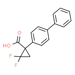 1-([1,1'-biphenyl]-4-yl)-2,2-difluorocyclopropane-1-carboxylic acid Structure