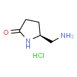 (S)-5-(氨基甲基)吡咯烷-2-酮盐酸盐结构式