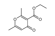 ethyl 2,6-dimethyl-4-oxopyran-3-carboxylate结构式