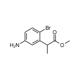 2-(5-氨基-2-溴苯基)丙酸甲酯结构式