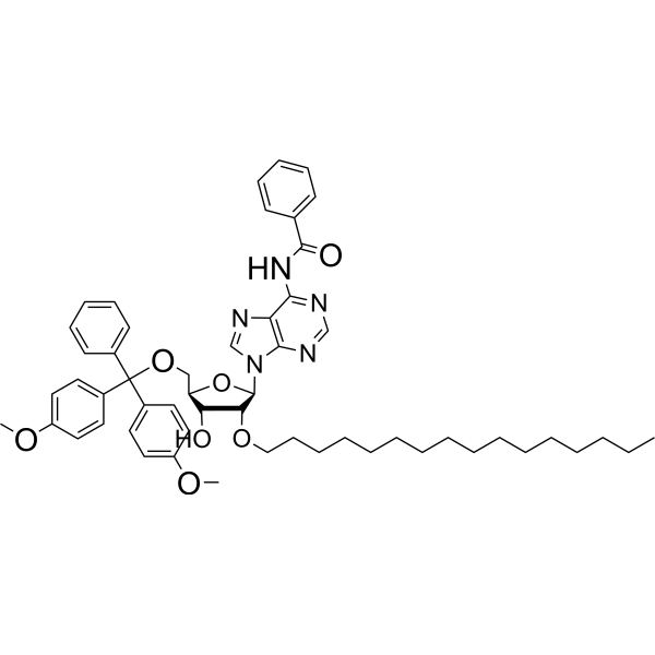 N6-Bz-5’-O-DMTr-2’-O-hexadecanyl adenosine Structure