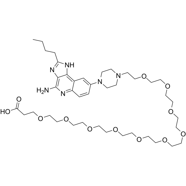 TLR7/8 agonist 4 hydroxy-PEG10-acid结构式