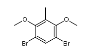 3,5-dibromo-2,6-dimethoxytoluene结构式