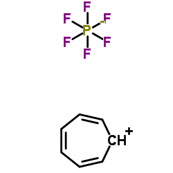 2,4,6-Cycloheptatrienylium hexafluorophosphate structure