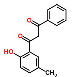 1-(2-羟基-5-甲基)-3-苯基-1,3-丙烷二酮结构式