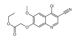 2-[(4-氯-3-氰基-6-甲氧基-7-喹啉)氧基]-乙酸乙酯结构式