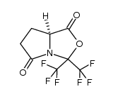 (5S)-2,2-bis(trifluoromethyl)-1-aza-3-oxabicyclo[3.3.0]octan-4,8-dione结构式