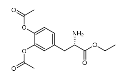 (S)-4-(2-amino-3-ethoxy-3-oxopropyl)-1,2-phenylene diacetate结构式