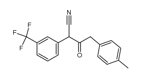 3-oxo-4-(p-tolyl)-2-(3-(trifluoromethyl)phenyl)butanenitrile结构式