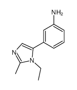 Benzenamine, 3-(1-ethyl-2-methyl-1H-imidazol-5-yl)- (9CI) Structure