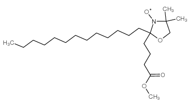 甲基5-DOXYL-硬脂酸盐,自由基结构式