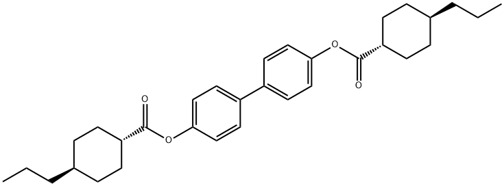 (trans,trans)-4-Propylcyclohexanecarboxylic acid [1,1'-biphenyl]-4,4'-diyl ester Structure